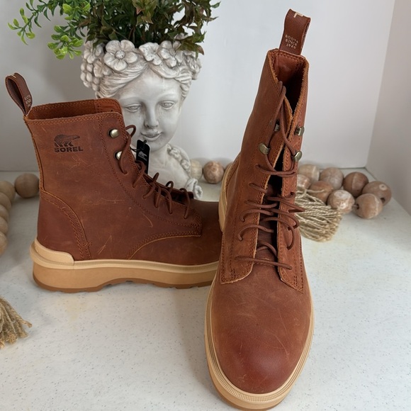 SOREL Women's Hi-Line Lace Boots - Waterproof Color Scorch Sz 8.5 NWOB - Picture 11 of 12